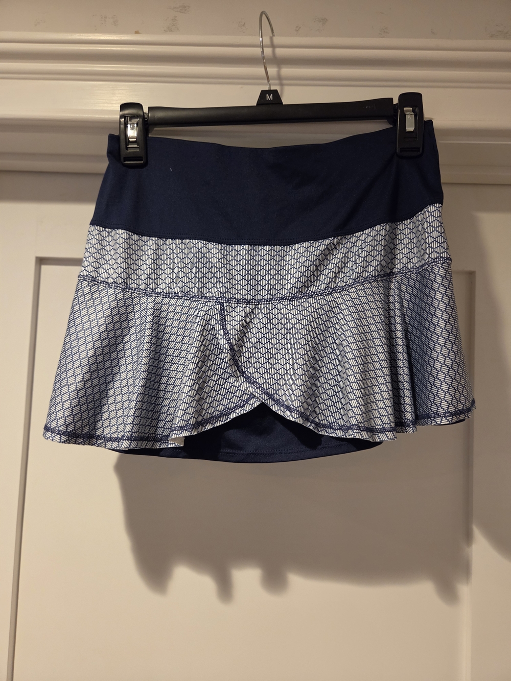Lucky in Love Navy and White Printed Circle Skirt